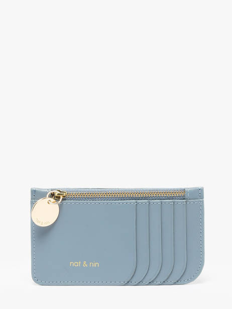 Porte-monnaie Alix Cuir Nat et nin Bleu vintage ALIX