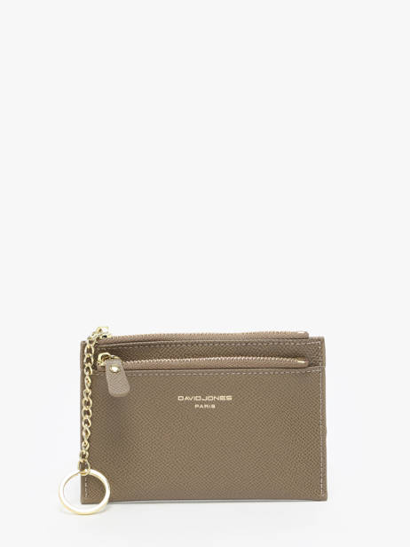 Coin Purse With Card Holder David jones Brown saffiano DJ0089