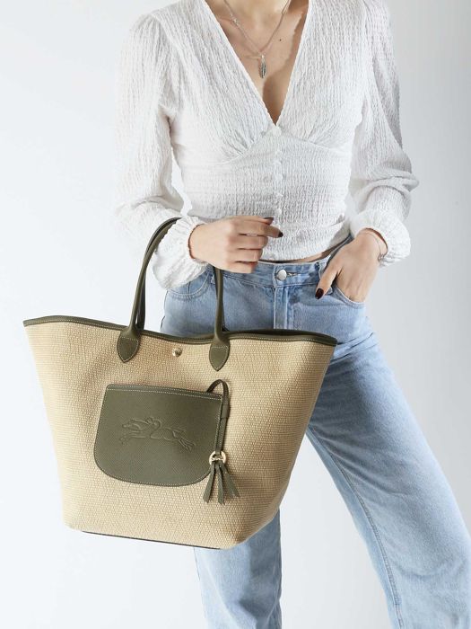Longchamp Le panier pliage Besaces Vert