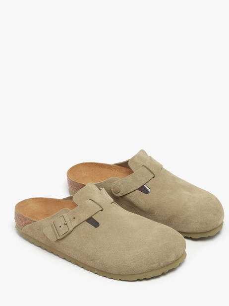 Mules Boston En Cuir Birkenstock Vert unisex 1025844 vue secondaire 1