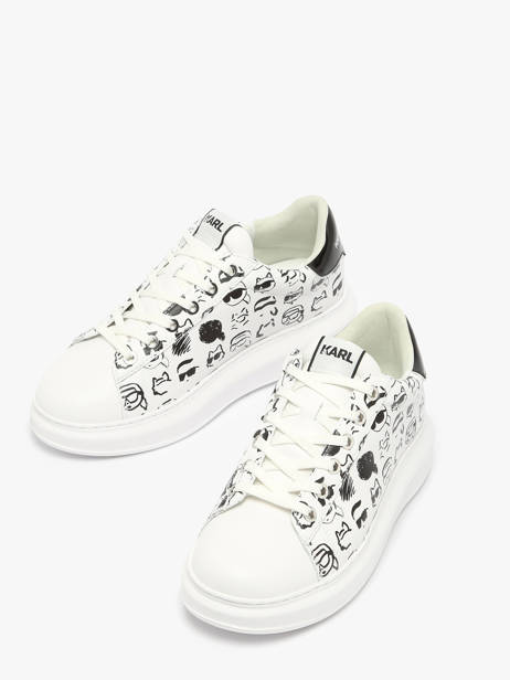 Sneakers Kapri Twin Nft En Cuir Karl lagerfeld Blanc women KL62512T vue secondaire 2