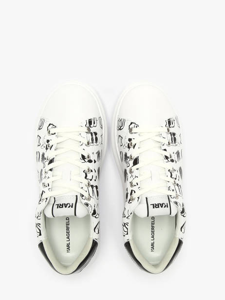 Sneakers Kapri Twin Nft En Cuir Karl lagerfeld Blanc women KL62512T vue secondaire 3