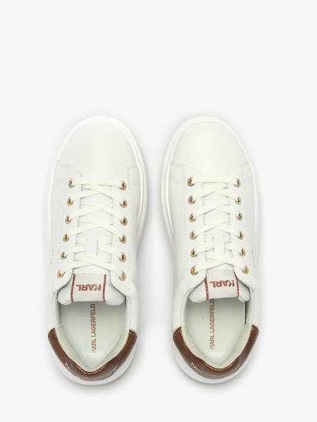 Sneakers In Leather Karl lagerfeld White women KL67538M other view 3