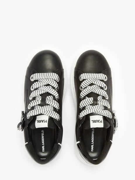 Sneakers In Leather Karl lagerfeld Black women KL62576T other view 3