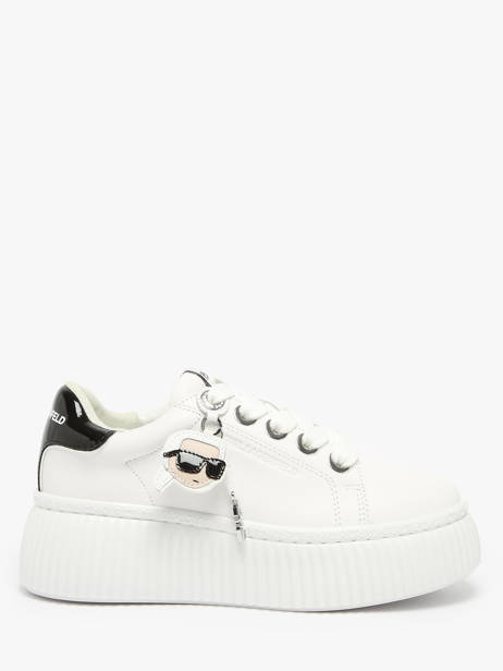 Sneakers Kreeper Low Nft Twin En Cuir Karl lagerfeld Blanc women KL42376T