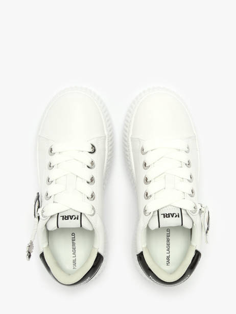 Sneakers Kreeper Low Nft Twin En Cuir Karl lagerfeld Blanc women KL42376T vue secondaire 3