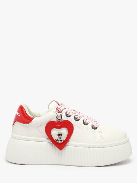 Sneakers En Cuir Karl lagerfeld Blanc women KL42314V