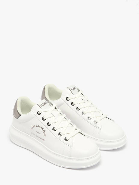 Sneakers In Leather Karl lagerfeld White women KL62538K other view 1