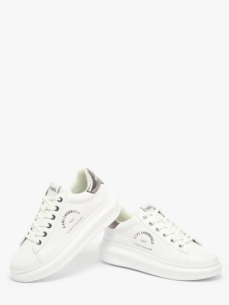 Sneakers In Leather Karl lagerfeld White women KL62538K other view 2