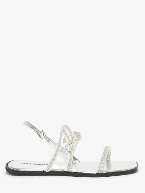 Sandales Olympia Karl Signiature Karl lagerfeld Argent accessoires KL87425