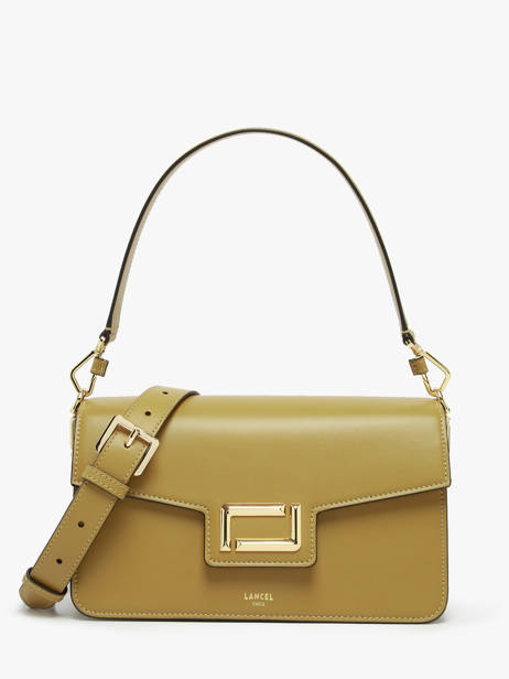 Shoulder Bag Angele Leather Lancel Green angele A13149