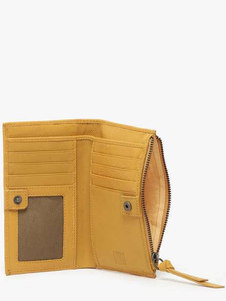 Wallet Leather Biba Yellow wallet VAW3L other view 1