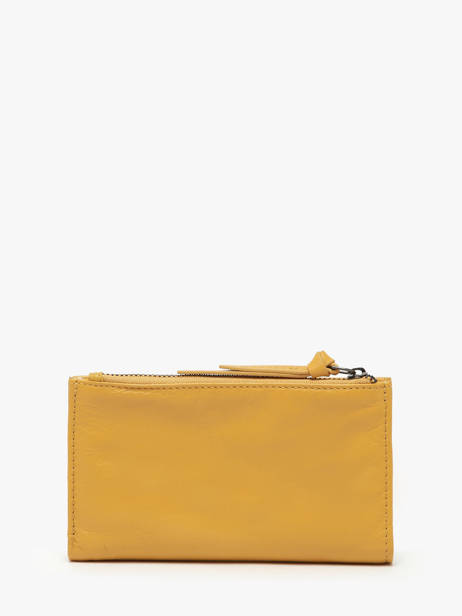 Wallet Leather Biba Yellow wallet VAW3L other view 2