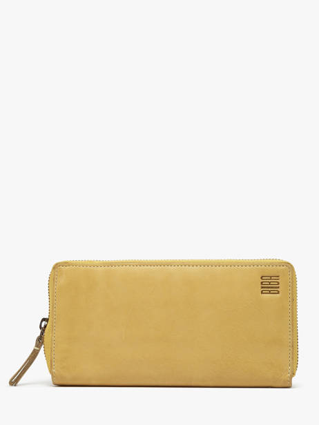 Portefeuille Cuir Biba Jaune heritage BT10