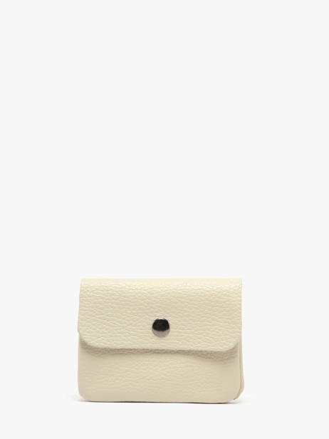Coin Purse Leather Milano Beige caviar CA23092
