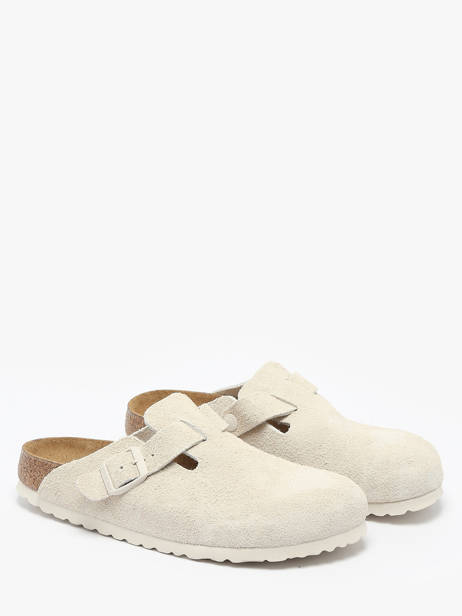 Mules Boston En Cuir Birkenstock Beige accessoires 1027693 vue secondaire 1