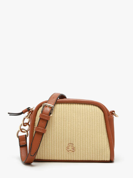 Sac Bandoulière Raphia Papier Lulu castagnette Marron raphia YAUCOURT