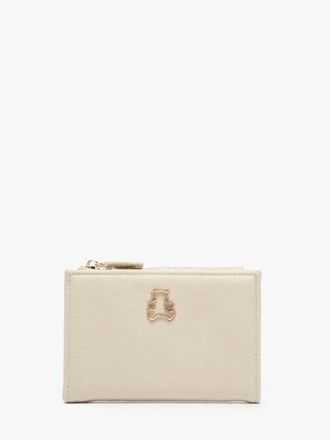 Portefeuille Lulu castagnette Beige zip CAPOR106