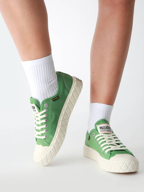 Sneakers Palladium Vert women 74447305 vue secondaire 1