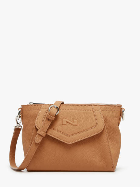 Leather Vanilla Crossbody Bag Nathan baume Brown candy 7