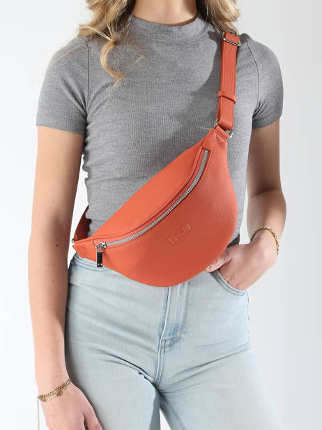 Sac Banane Small Derby Cuir Nathan baume Orange n city 25 vue secondaire 1