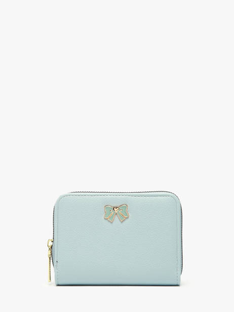 Coin Purse Button Miniprix Blue safiano 78SM2666