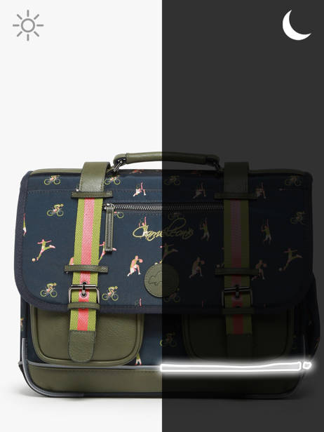 Satchel 3 Compartments Cameleon Green vintage urban PBVBCA41 other view 7