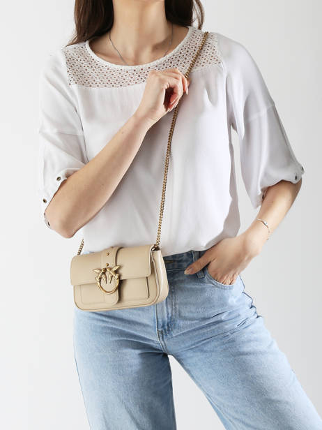 Shoulder Bag Love Bag Icon Leather Pinko Beige love bag icon A0F1 other view 1