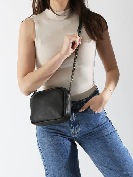 Shoulder Bag Leather Leather Biba Black leather BET8L other view 1