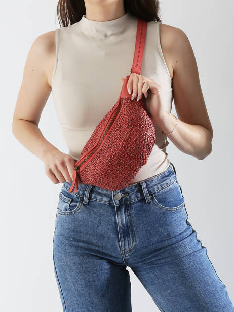 Belt Bag Biba Red leather BRI5L other view 1