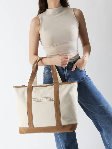 Shoulder Bag Th Summer Cotton Tommy hilfiger Brown th summer AW17421 other view 1