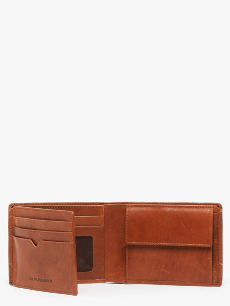 Checkholder With Coin Purse Leather Maverick Brown rough gear MAVRG003 other view 1