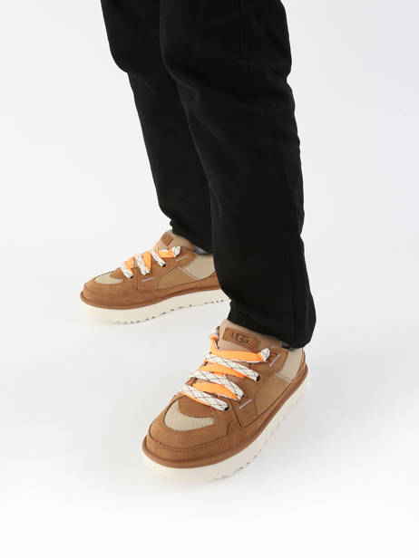 Sneakers In Leather Ugg Brown men 1169493 other view 1