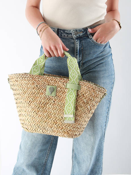 Shopping Bag Estival Straw Le voyage en panier Green estival PM848 other view 1