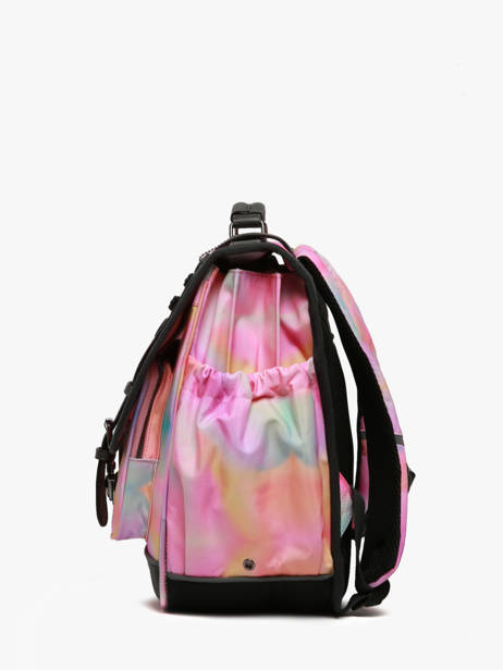 Satchel For Kids 3 Compartments Cameleon Pink vintage fantasy CA41 other view 2