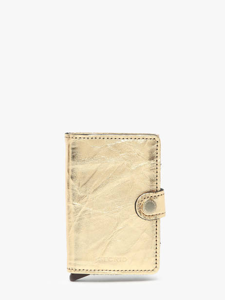 Porte-cartes Mini Wallet Crunch Cuir Secrid Or crunch MCR