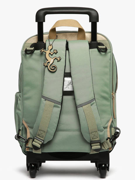 2-compartment Wheeled Schoolbag Cameleon Green vintage fantasy SR40 other view 4