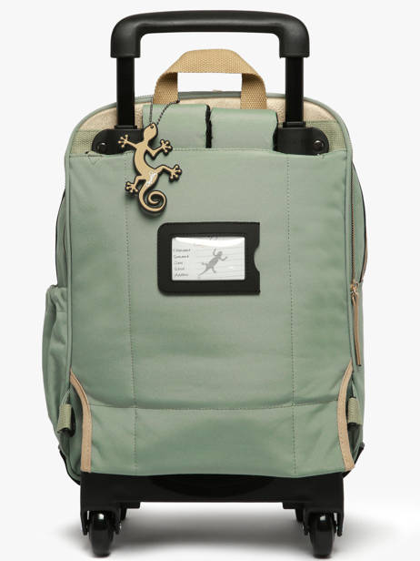 2-compartment Wheeled Schoolbag Cameleon Green vintage fantasy SR40 other view 5