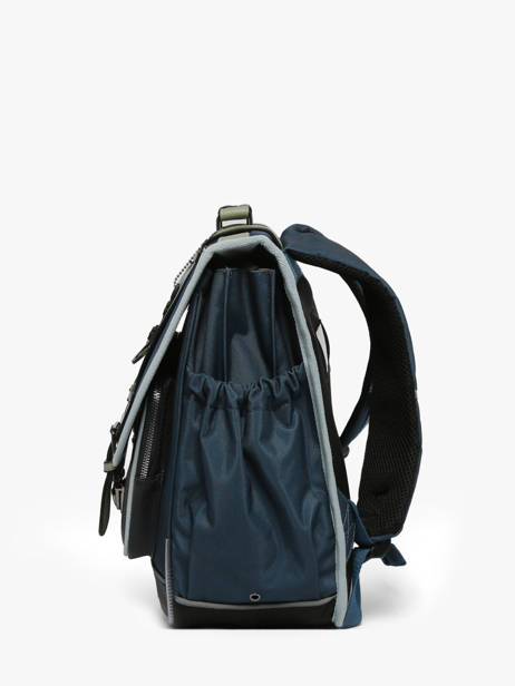 Satchel For Kids 3 Compartments Cameleon Blue vintage urban CA41 other view 2