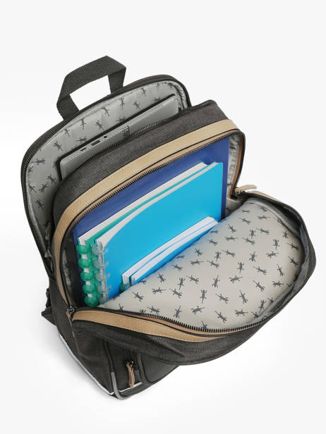 Sac à Dos 2 Compartiments Cameleon Gris vintage urban SO40 vue secondaire 3