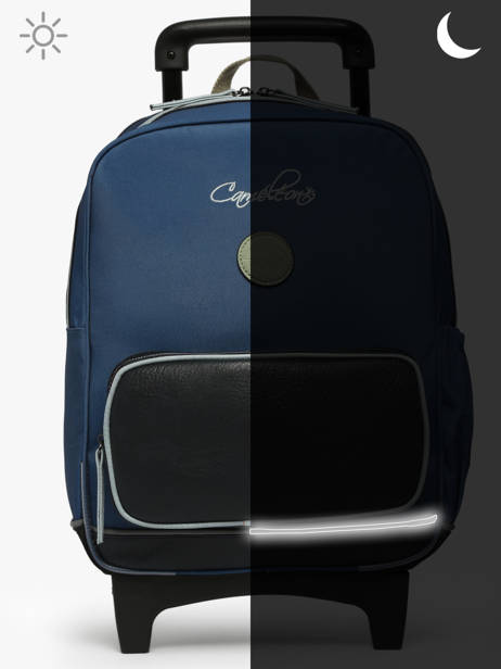 2-compartment Wheeled Schoolbag Cameleon Green vintage urban SR40 other view 8