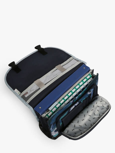 Cartable Enfant 2 Compartiments Cameleon Bleu actual BAS-CA35 vue secondaire 3