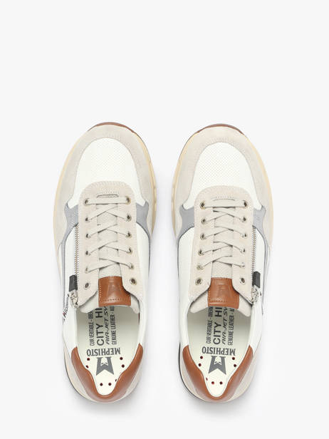 Sneakers Bradley In Leather Mephisto White men P5147074 other view 4