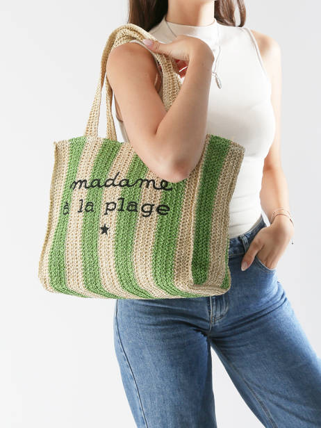 Sac PortÃ© Ã©paule Cabas Gerard pasquier Vert cabas P25032 vue secondaire 1