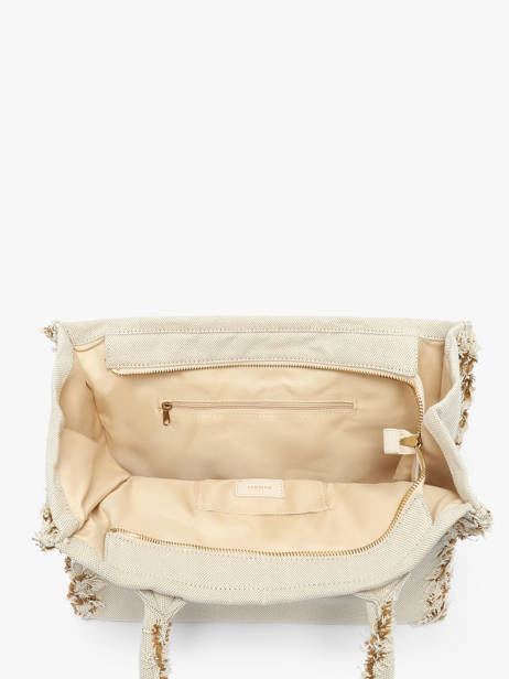 Shoulder Bag Logo Shopper Cotton Pinko Beige logo shopper A1X1 other view 3