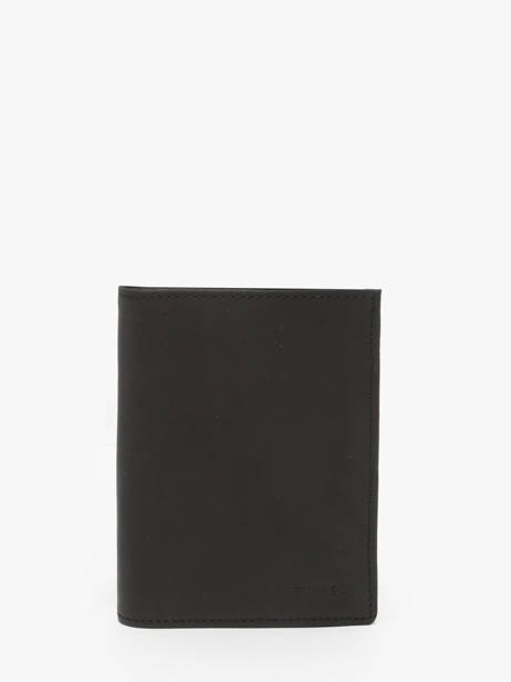 Wallet With Coin Purse Oil Leather Etrier Black oil EOIL142