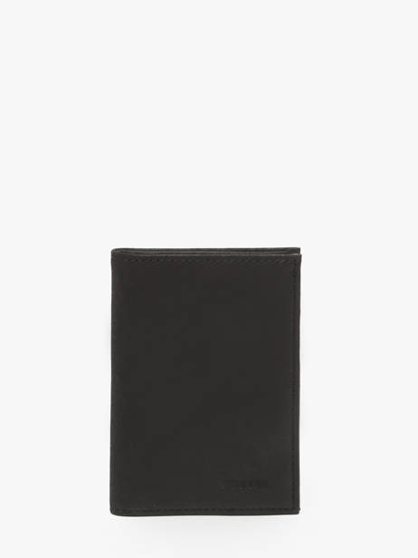 Wallet With Coin Purse Oil Leather Etrier Black oil EOIL5007