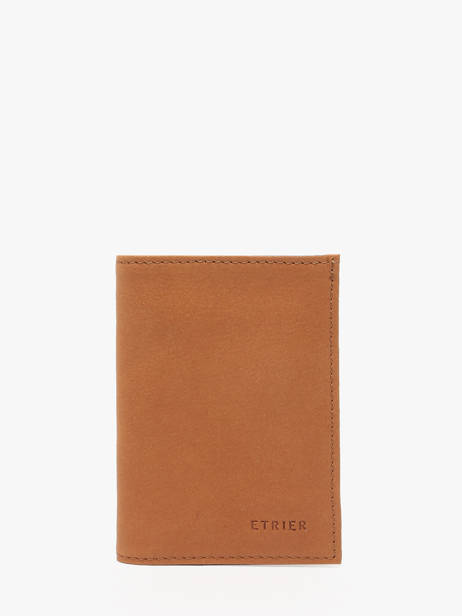 Wallet With Coin Purse Oil Leather Etrier Brown oil EOIL5007