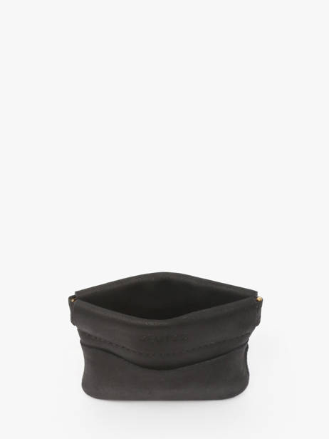 Leather Oil Coin Purse Etrier Black oil EOIL5005