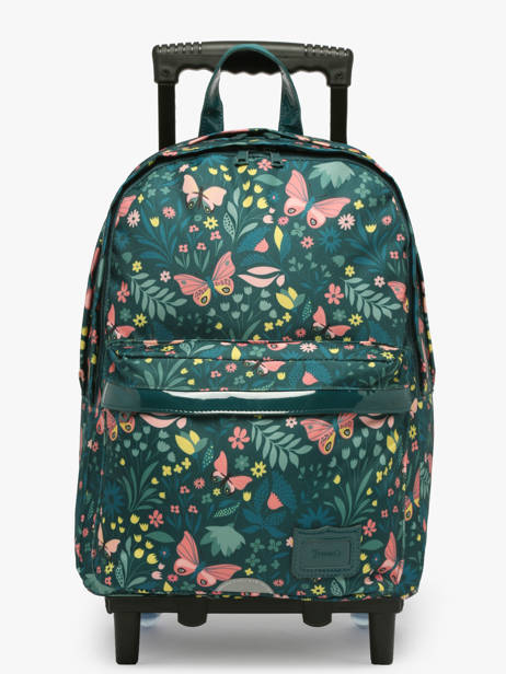 2-compartment Wheeled Schoolbag Tann's Green les fantaisies f 73266